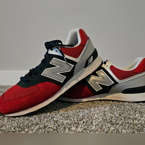 New Balance Men's 574 Pebbled Sport Team Shoes sz 12 - Picture 7 of 10